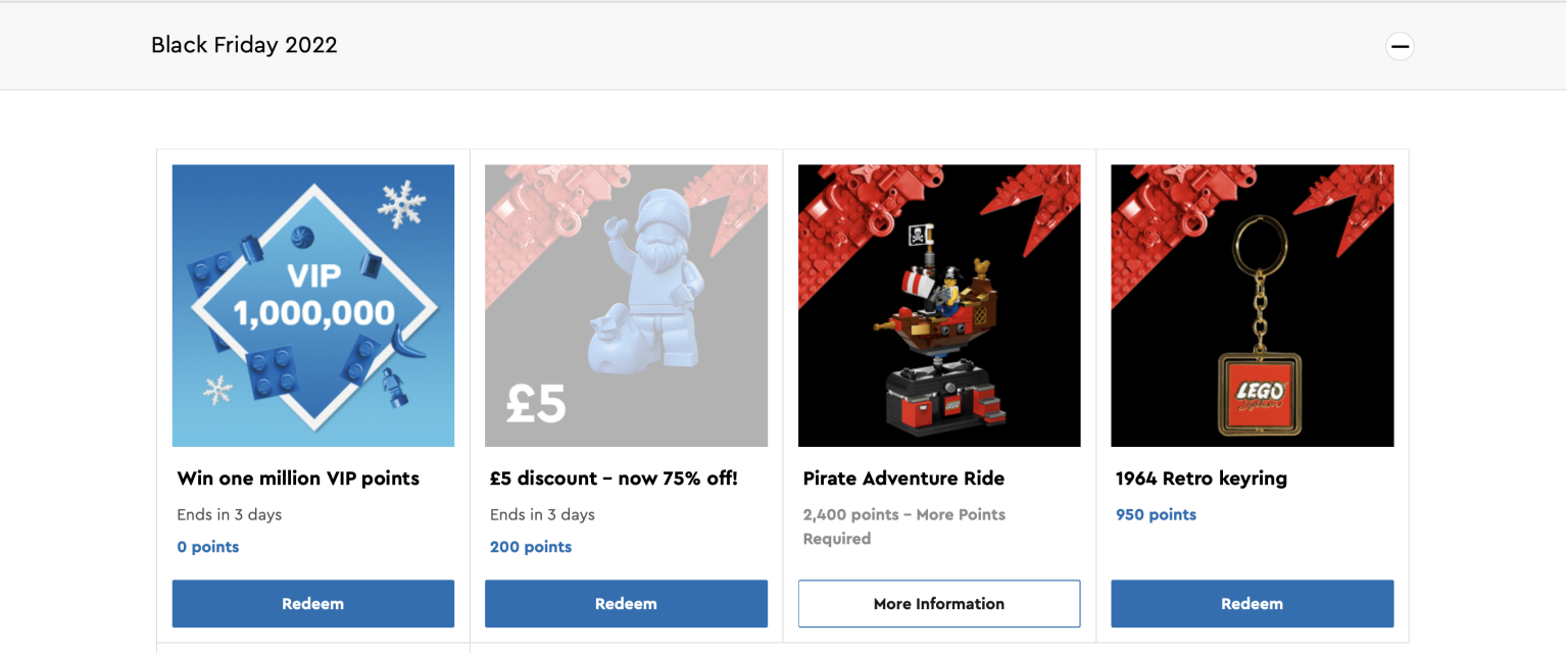 Save 75 on LEGO VIP discount vouchers for Black Friday
