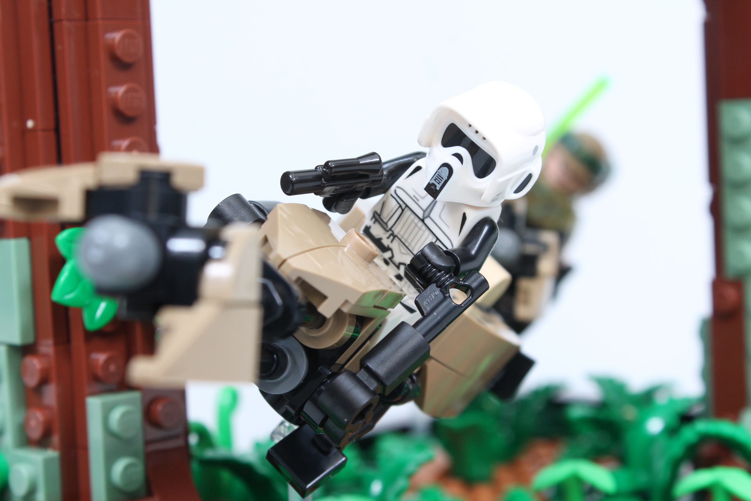 maske slack hovedvej LEGO Star Wars 75353 Endor Speeder Chase Diorama review