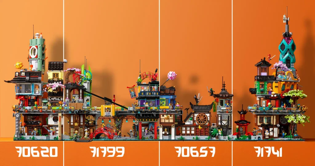 Check out all four LEGO NINJAGO City sets