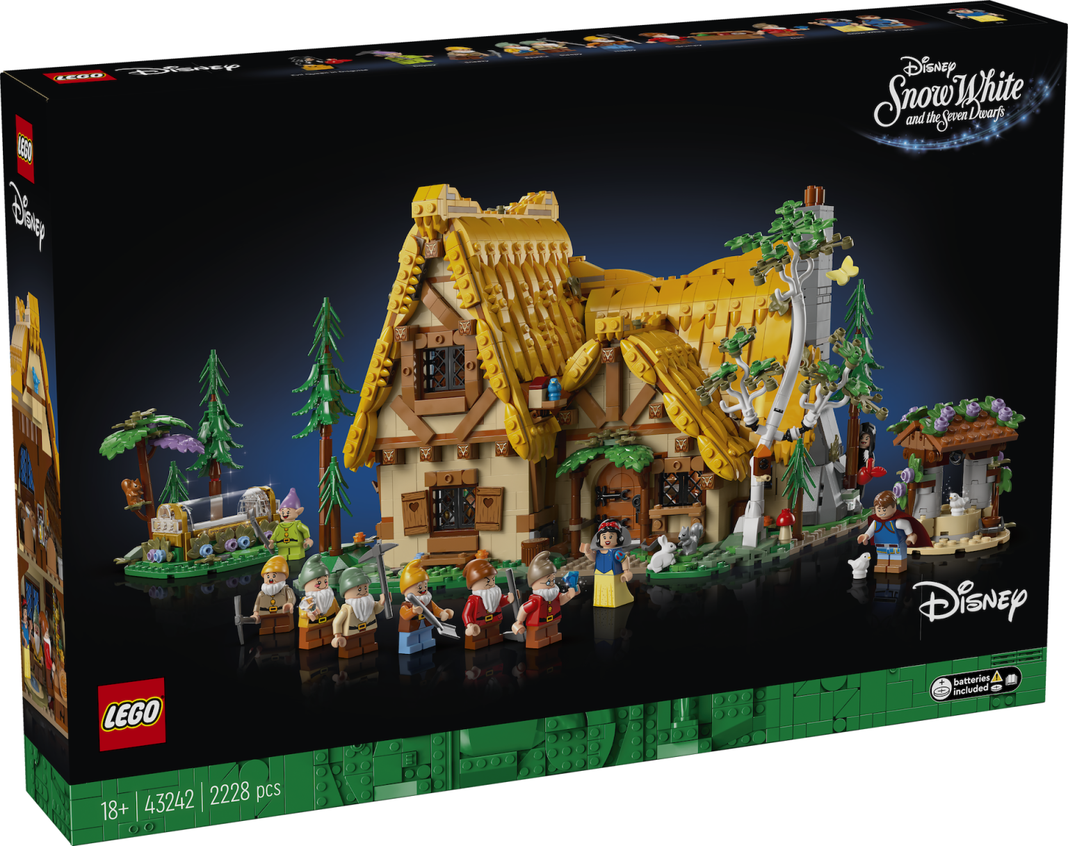 LEGO Disney 43242 Snow White and the Seven Dwarfs’ Cottage officially