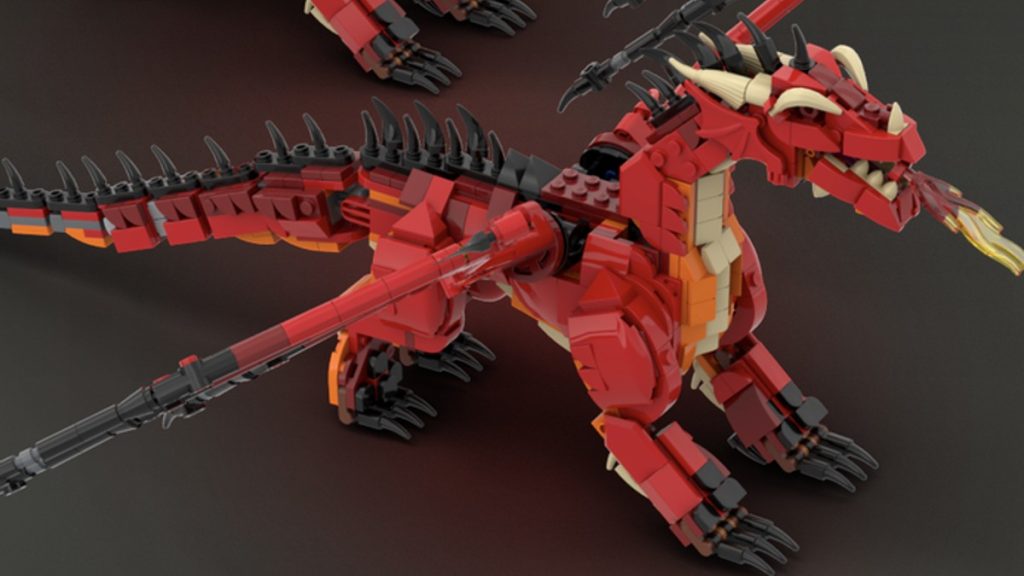 LEGO Ideas 21348 dungeons dragons custom dragon head itavix featured