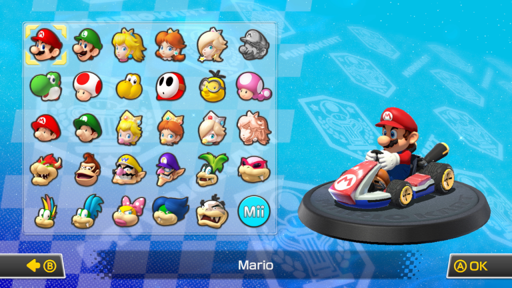 Mario Kart 8 kart characters