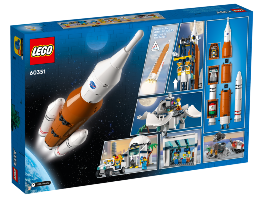 LEGO CITY den mit zu und Mondbasis fliegt Rakete Sternen