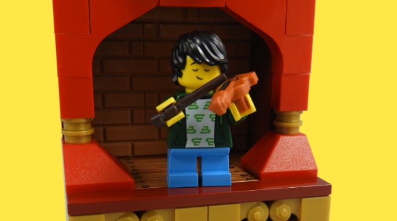 Minifigures LEGO da collezione, vignetta per violino, serie 21