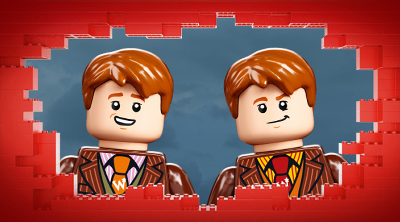 Les acteurs jumeaux Weasley découvrent LEGO Harry Potter 75978 Le chemin de  traverse